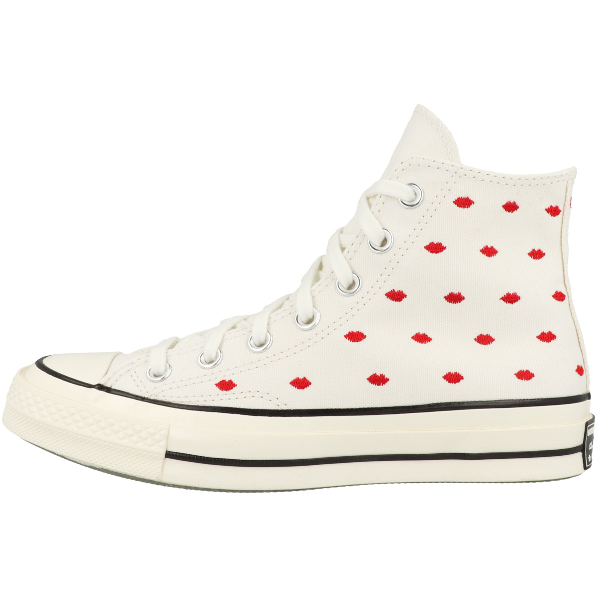 Converse Chuck 70 High Embroidered Lips Sneaker beige
