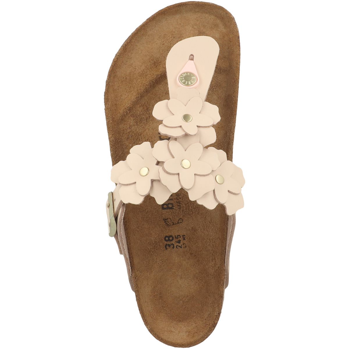 Birkenstock Gizeh Flowers Naturleder Zehensandale normal rosa