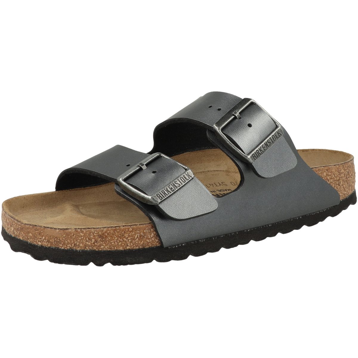 Birkenstock Arizona Birko-Flor Metallic Sandale normal schwarz
