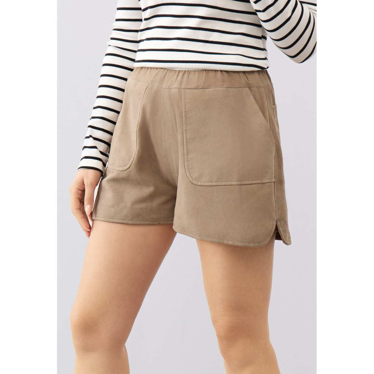 Bolongaro Trevor Tracie Short Ledershorts beige