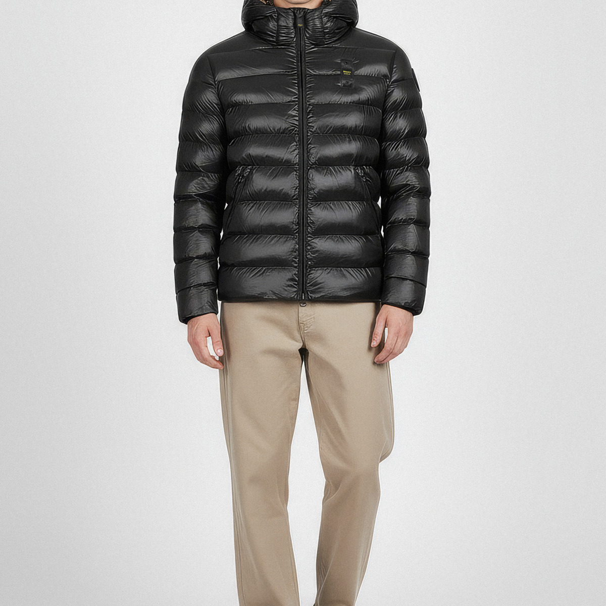 Blauer Adams Steppjacke schwarz