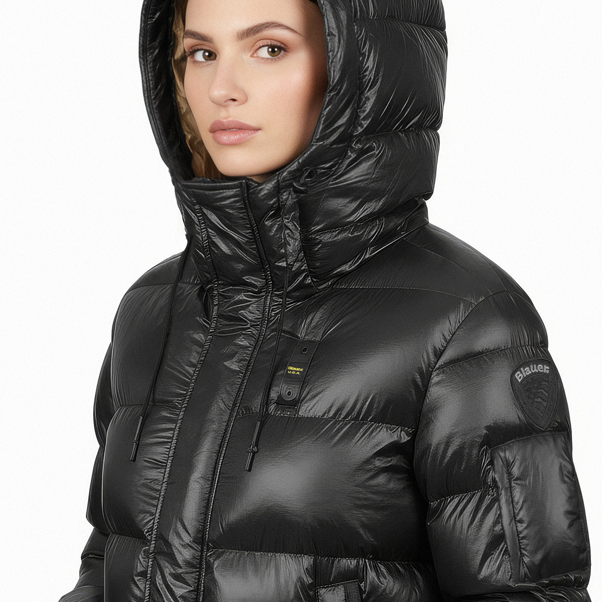 Blauer Aldrich Steppjacke schwarz