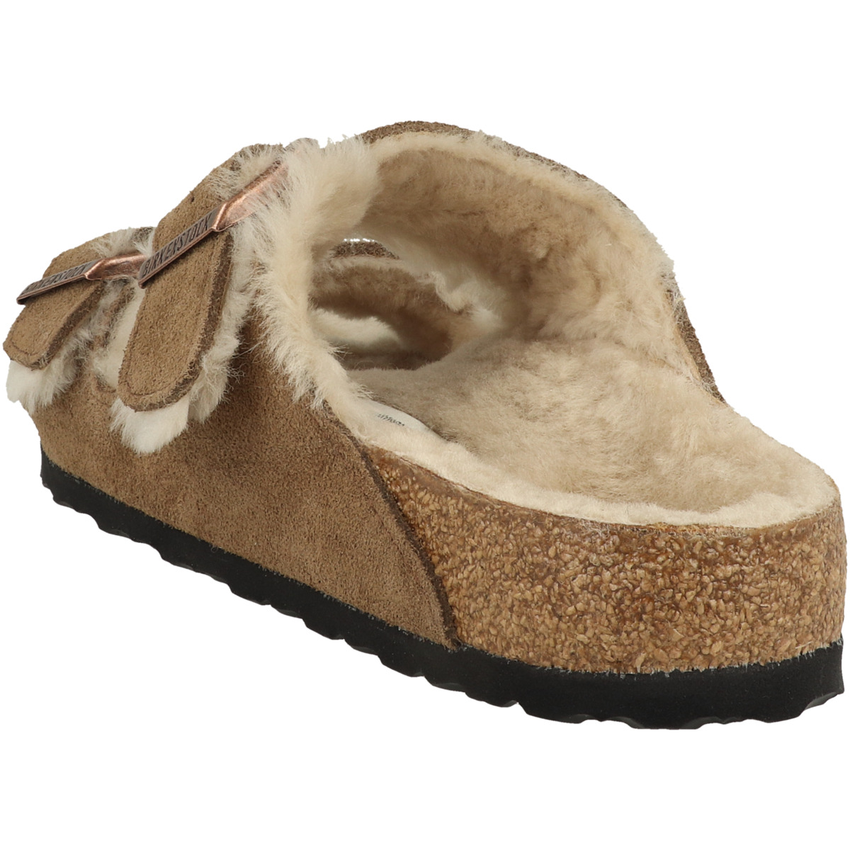 Birkenstock Arizona Veloursleder Lammfell Sandale normal braun