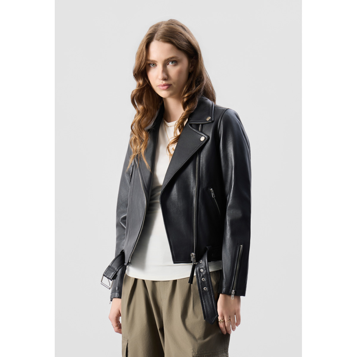Bolongaro Trevor Everly Biker Lederjacke schwarz