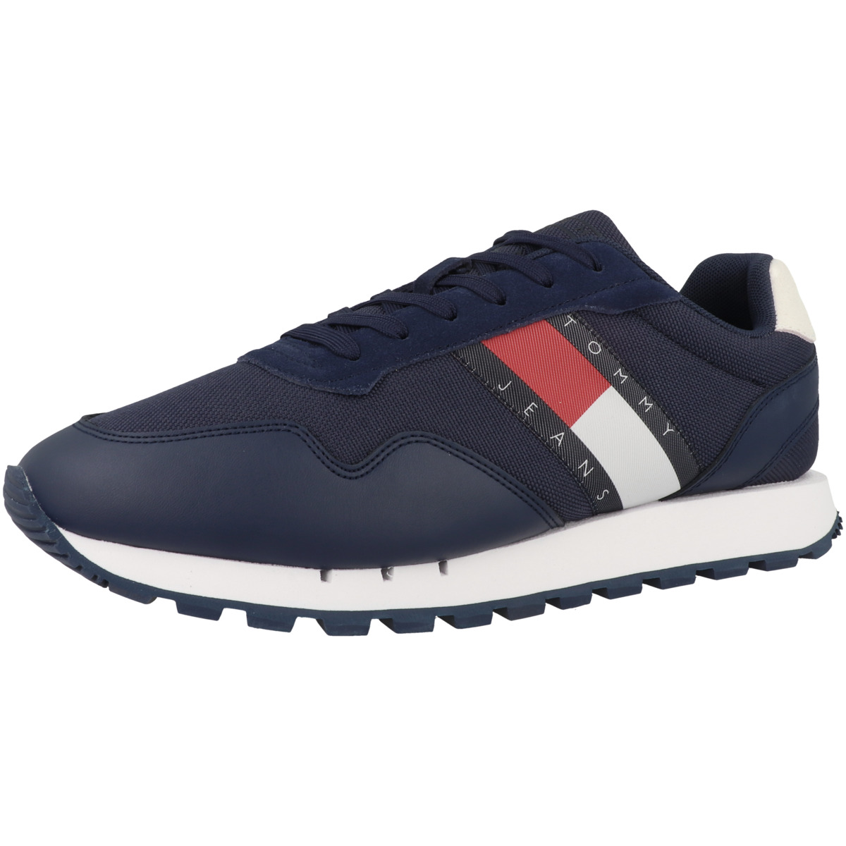 Tommy Hilfiger Tommy Jeans Retro Leather Runner Sneaker blau