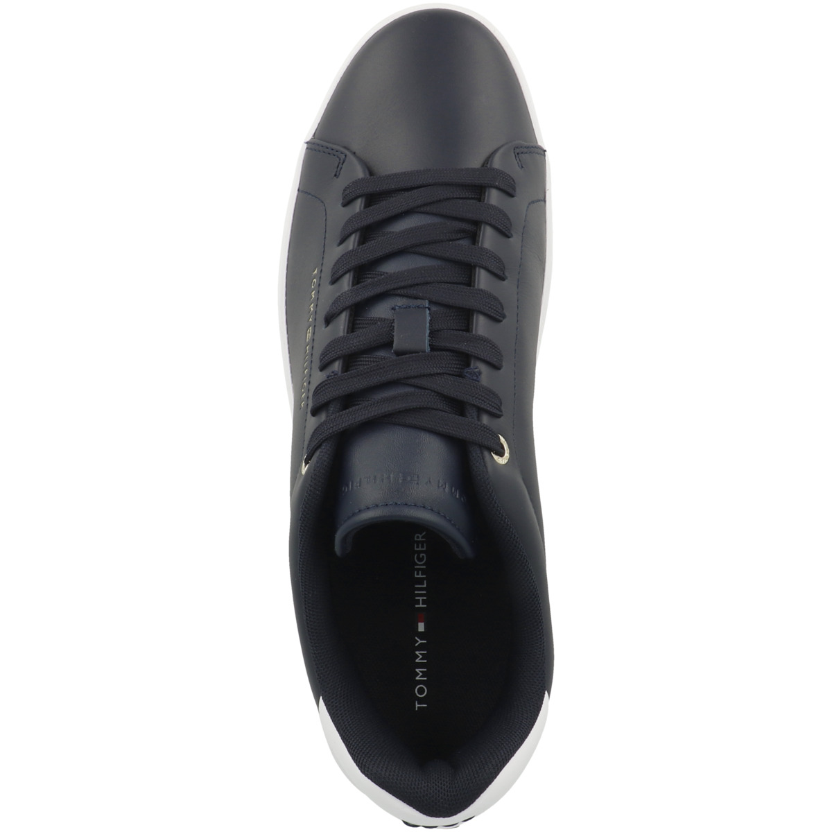 Tommy Hilfiger Court Cupsole Leather Gold Sneaker dunkelblau