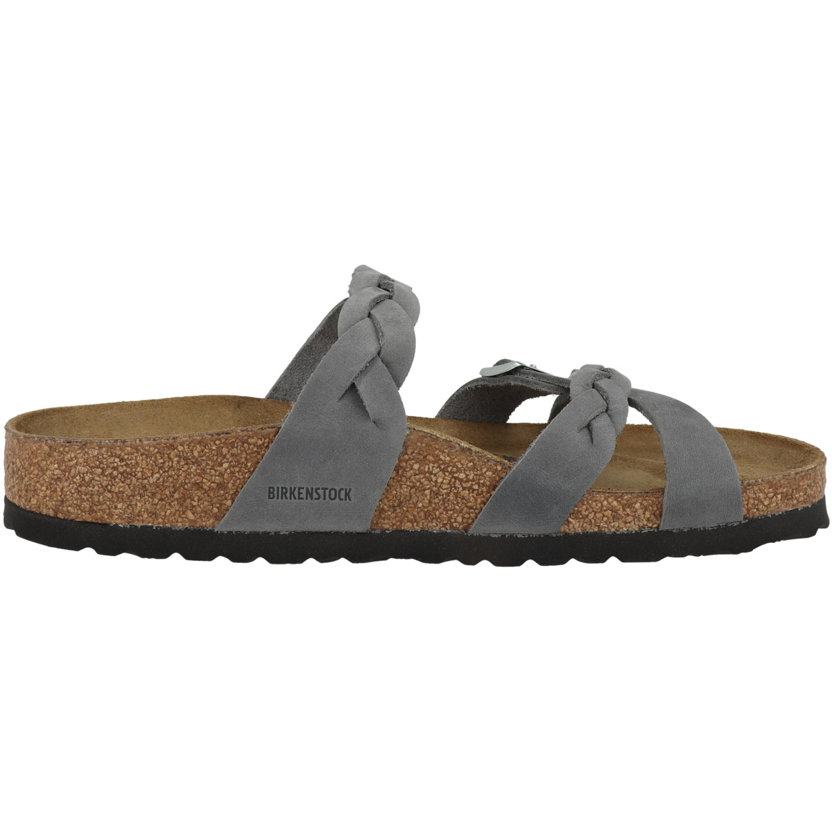 Birkenstock Franca Braided geöltes Naturleder Sandale schmal grau