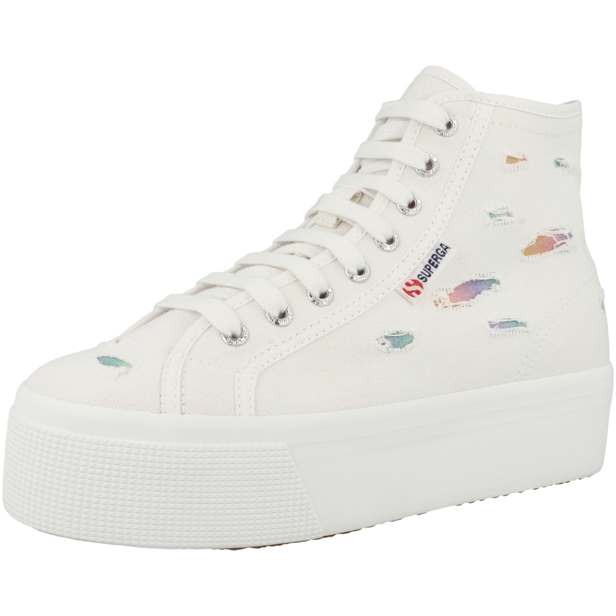 Superga 2708 Ripped Multicolor Cotton Sneaker mid