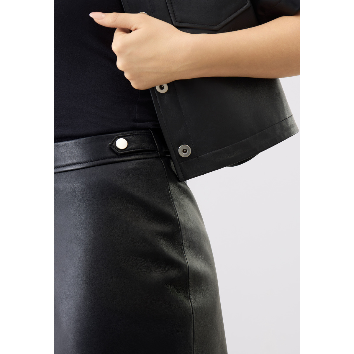 Bolongaro Trevor Peyton Skirt Lederrock schwarz