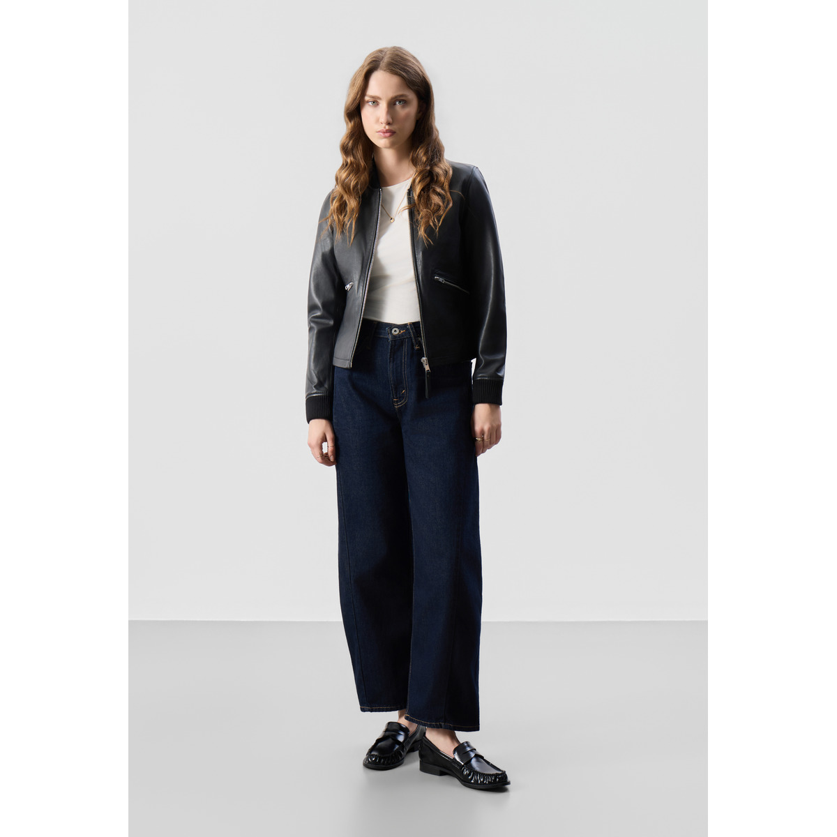 Bolongaro Trevor Darcie Bomber Lederjacke schwarz