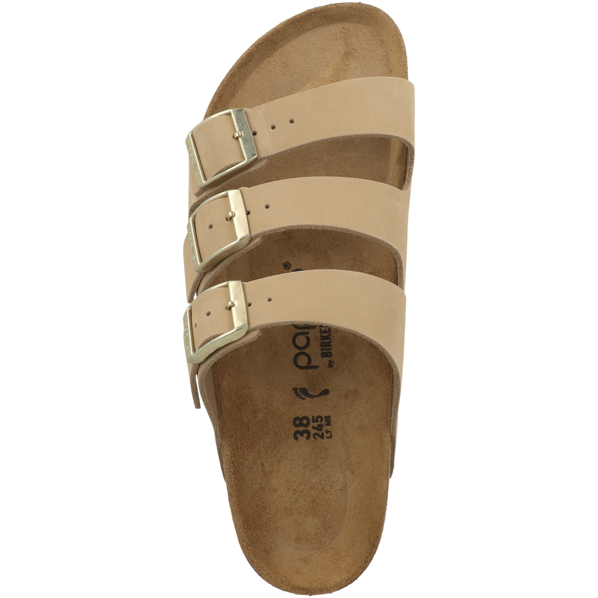 Birkenstock Papillio Florida III Flex Platform Nubukleder Sandale schmal beige