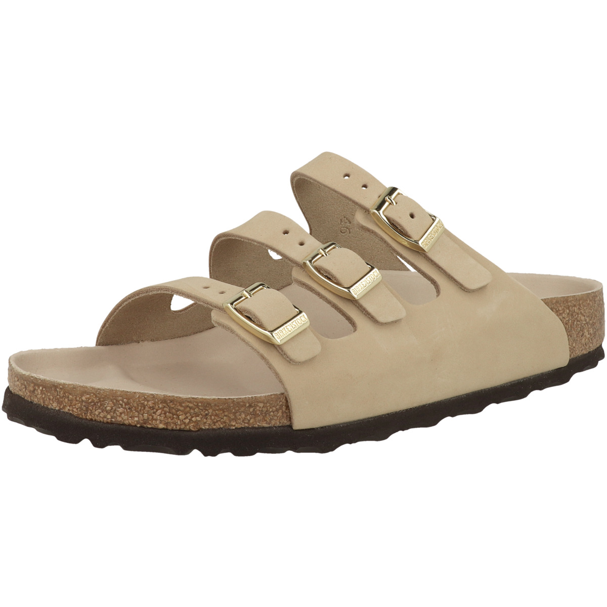 Birkenstock Florida Fresh Nubukleder Sandale schmal beige