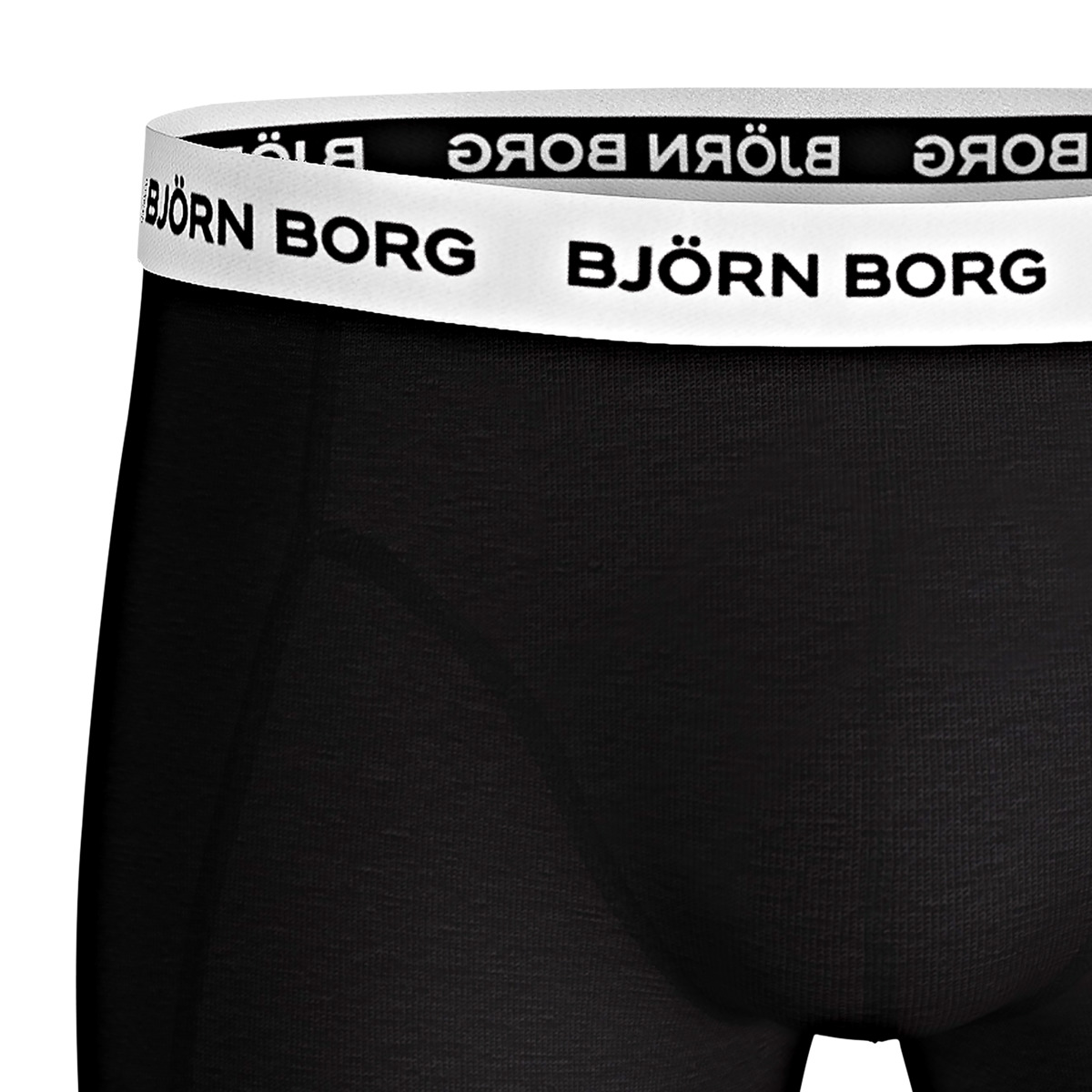 Björn Borg Contrast Solid Sammy 3er Pack Boxershorts schwarz