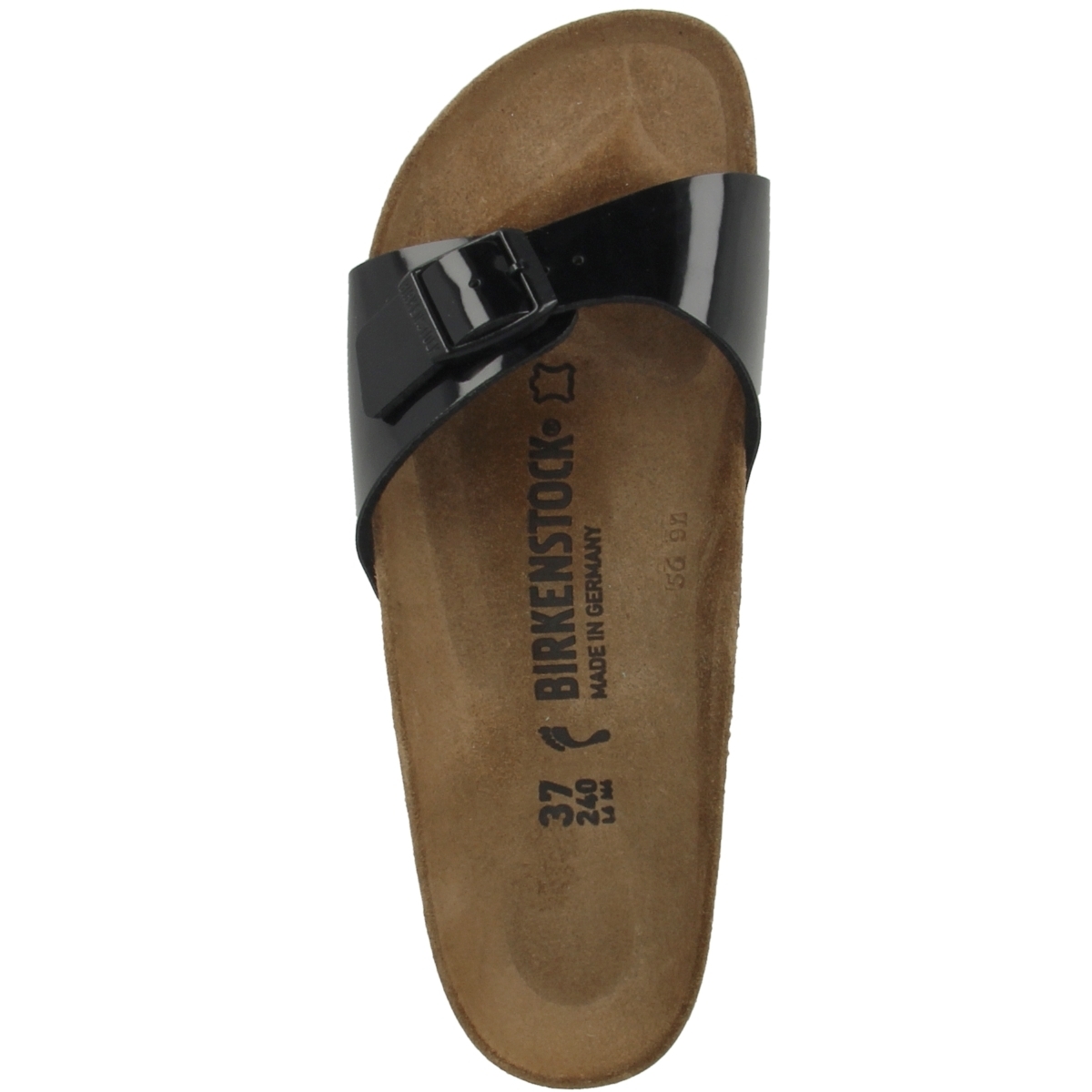 Birkenstock Madrid Birko-Flor Lack Sandale normal schwarz