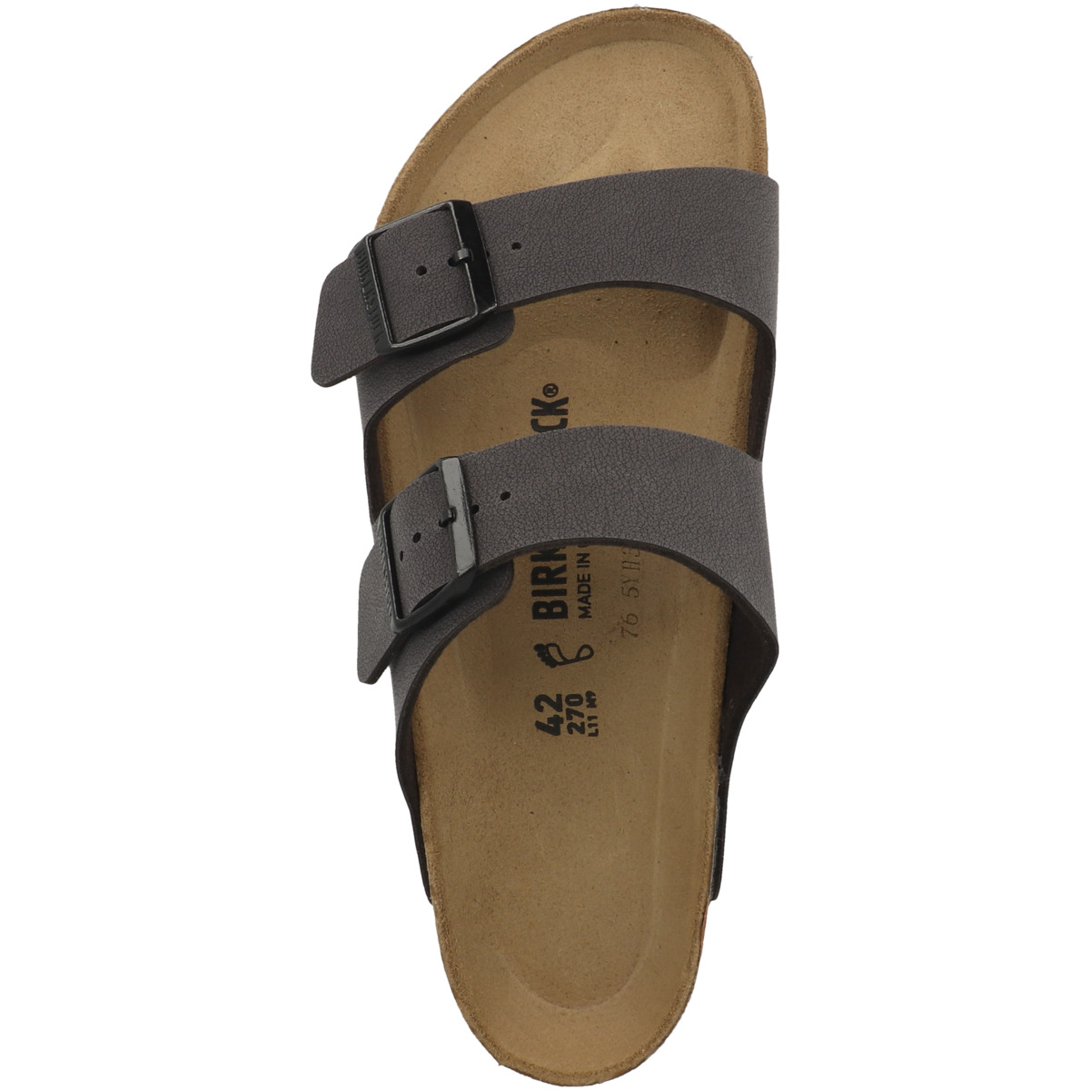 Birkenstock Arizona Birko-Flor Nubuk Sandale normal dunkelgrau
