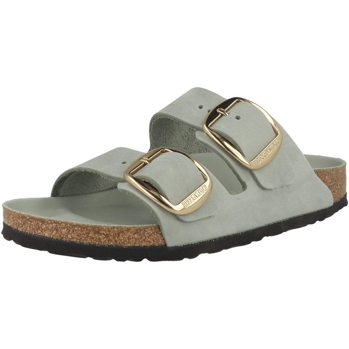 Birkenstock Arizona Big Buckle Geöltes Nubukleder Sandale schmal hellgruen