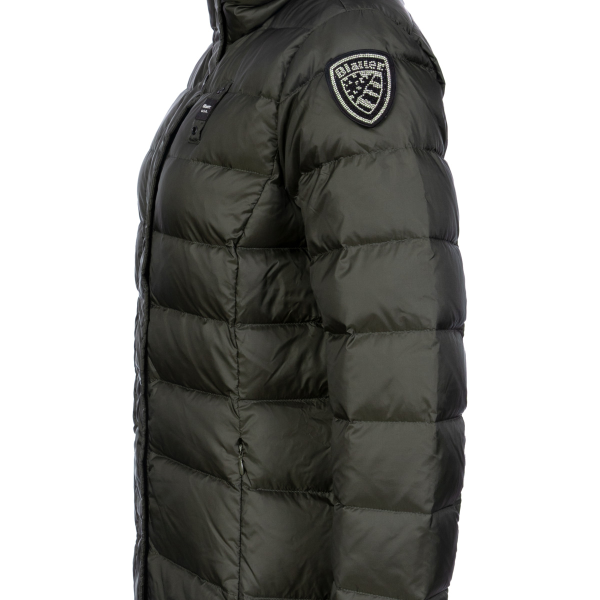 Blauer Anita Daunenjacke dunkelgruen