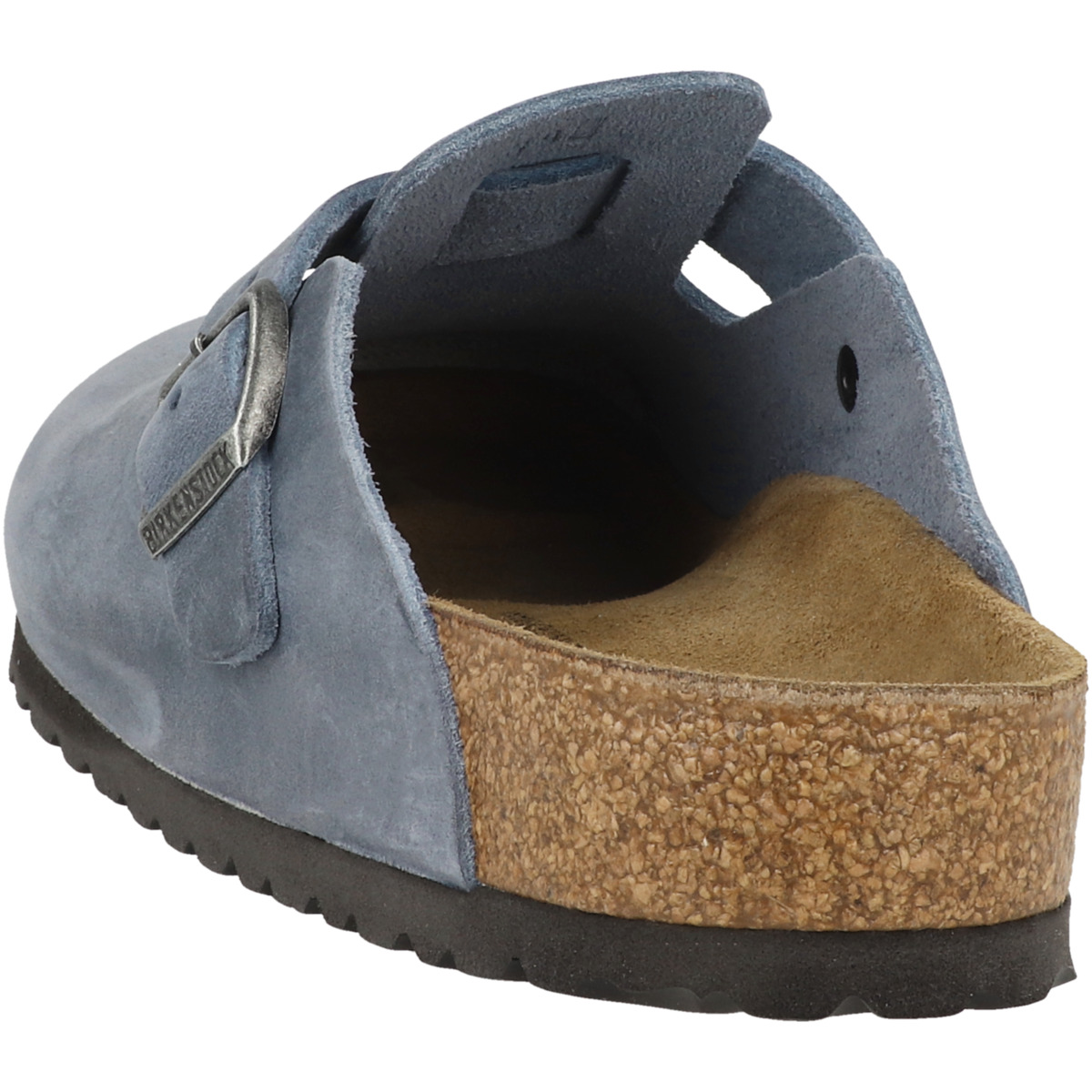 Birkenstock Boston Nubukleder geölt Clogs normal blau