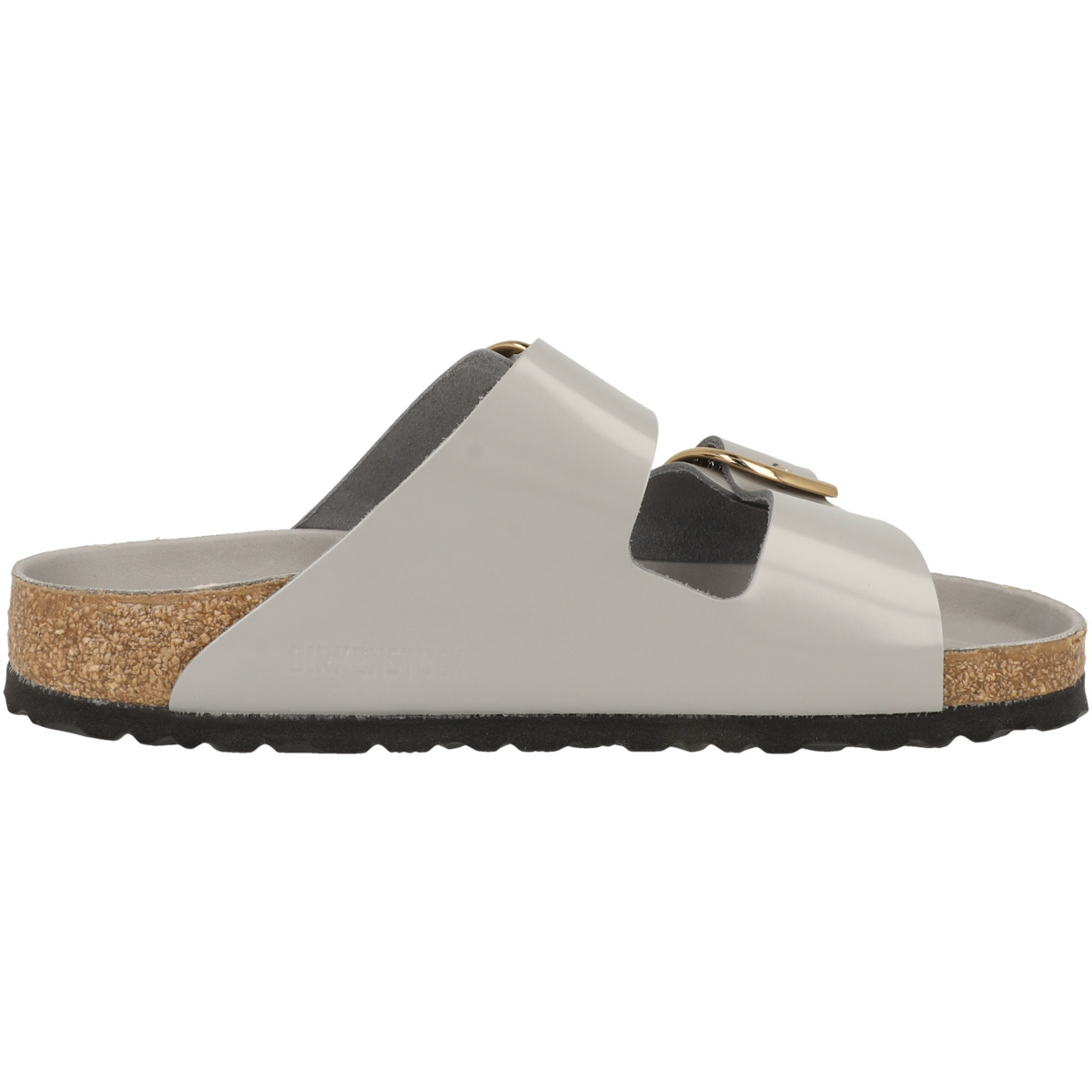 Birkenstock Arizona Big Buckle Naturleder Lack Sandale normal hellgrau