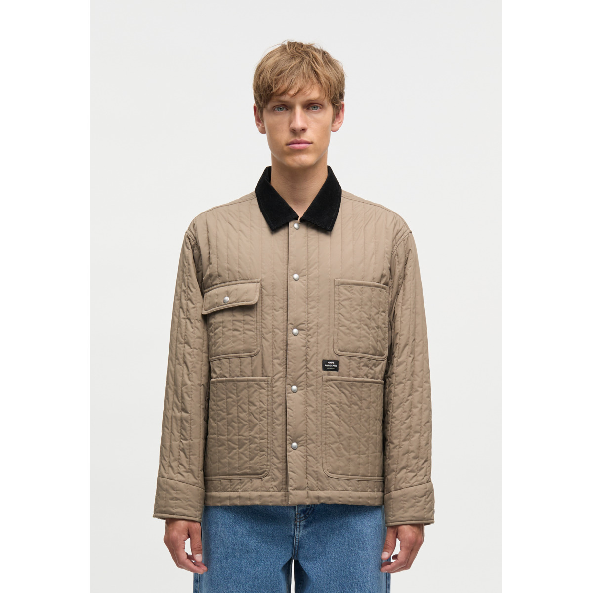 Mads Norgaard Quilt Chore Steppjacke braun
