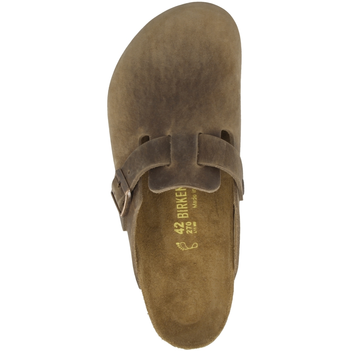 Birkenstock Boston Geöltes Nubukleder Clogs normal braun