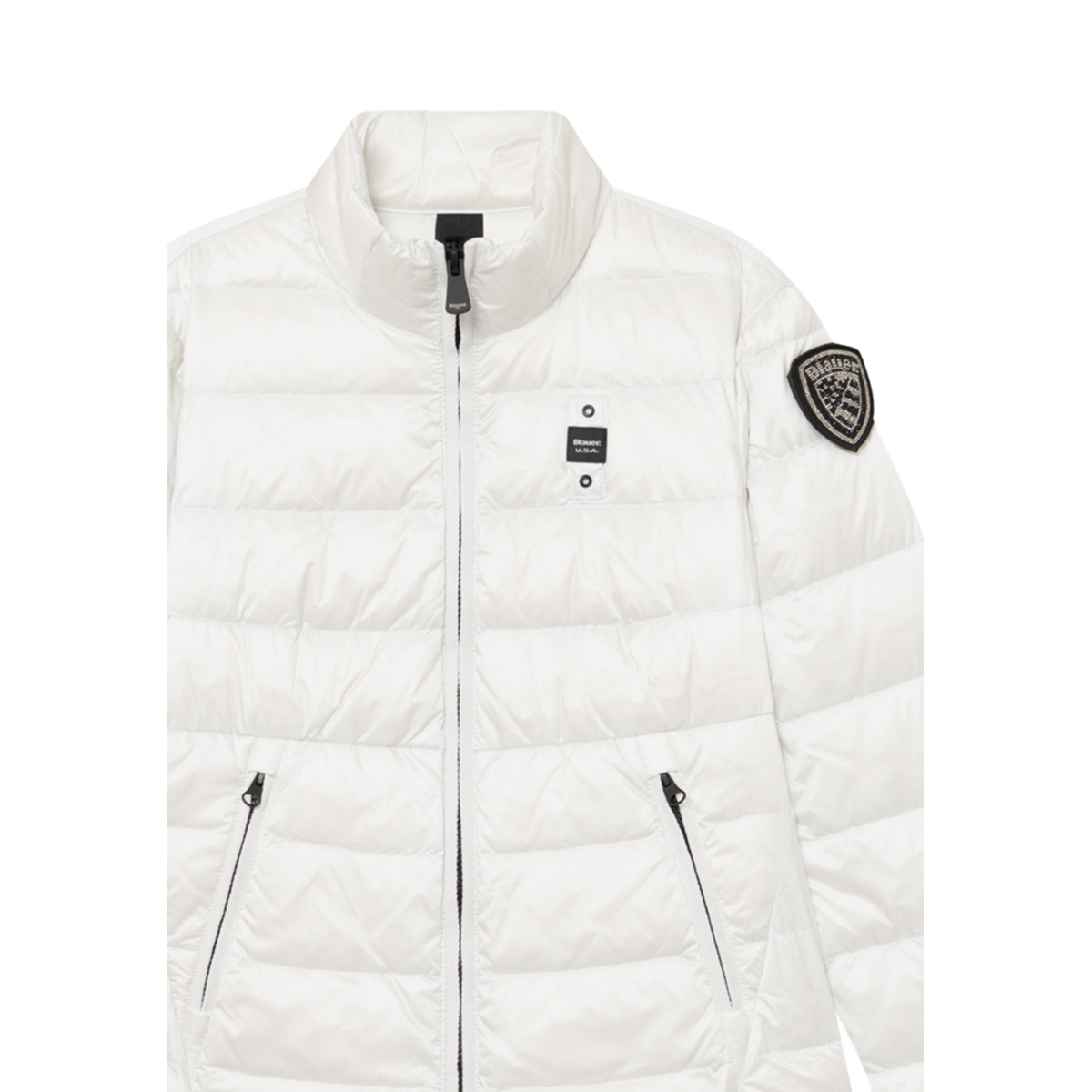 Blauer Vale Daunenjacke weiss