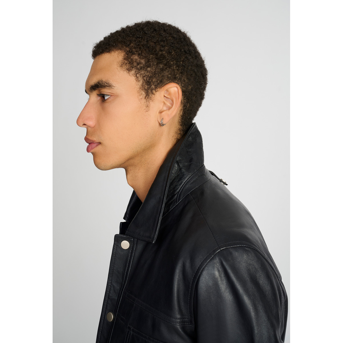 Bolongaro Trevor Carlos Trucker Lederjacke schwarz