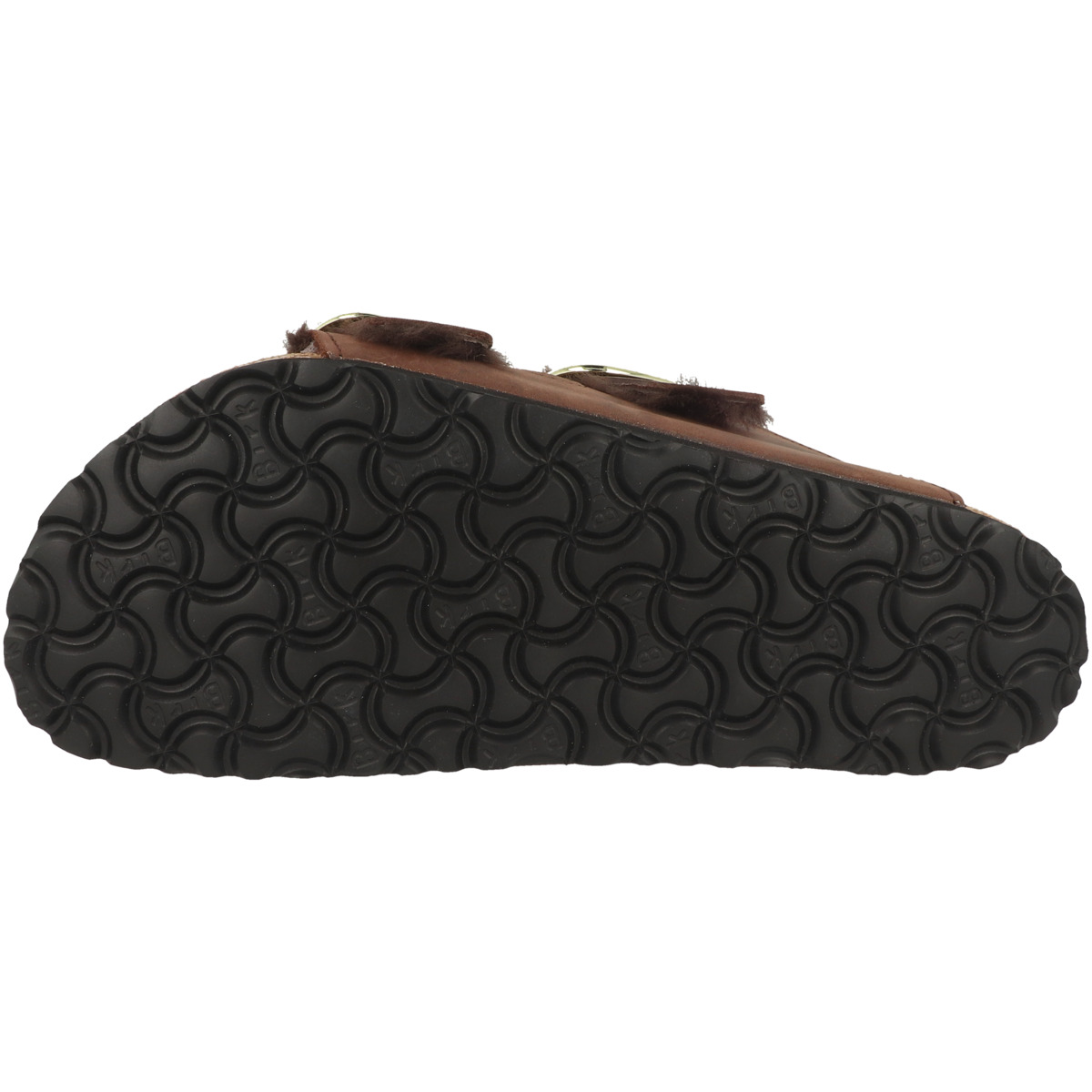 Birkenstock Arizona Big Buckle Lammfell geöltes Nubukleder Sandale normal dunkelbraun