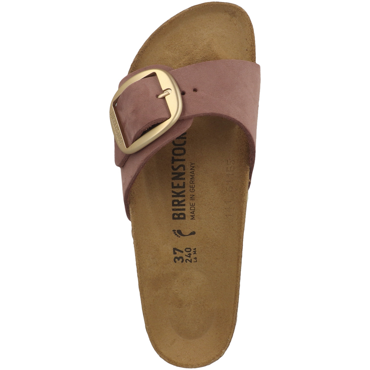 Birkenstock Madrid Big Buckle Nubukleder Sandale schmal braun