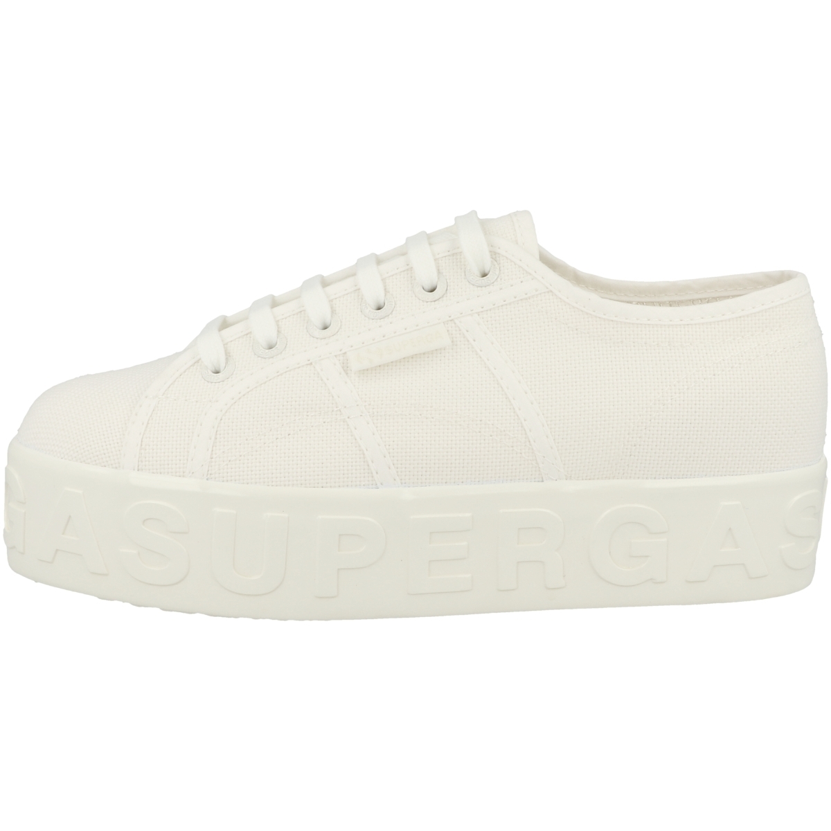 Superga 2790 Shiny 3D Lettering Sneaker low weiss