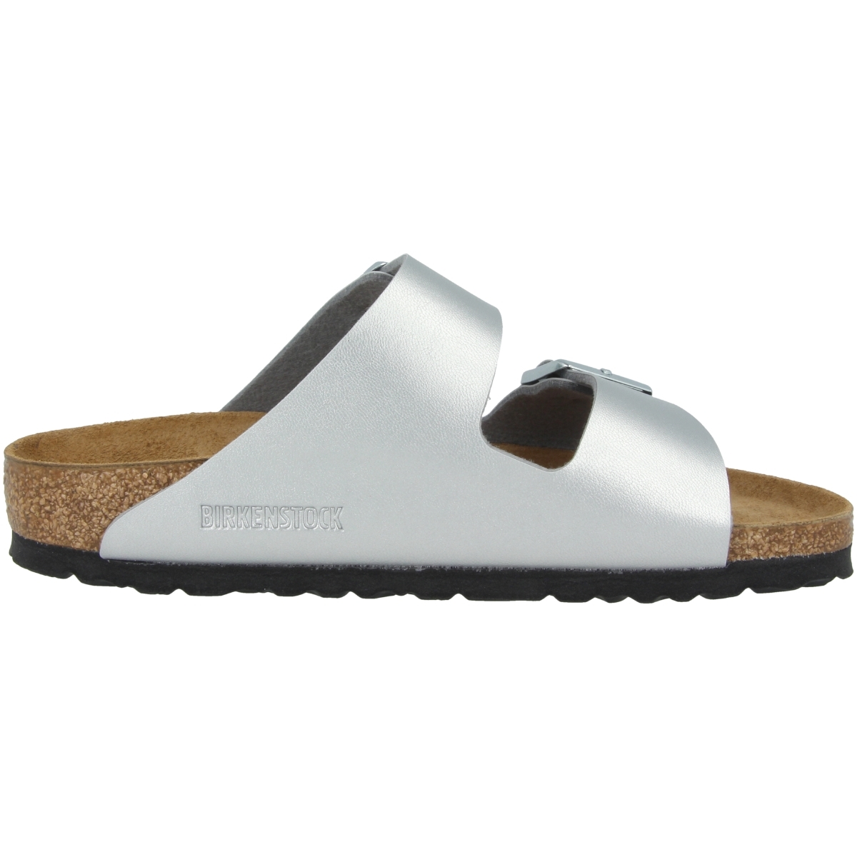 Birkenstock Arizona Birko-Flor Sandale normal silber