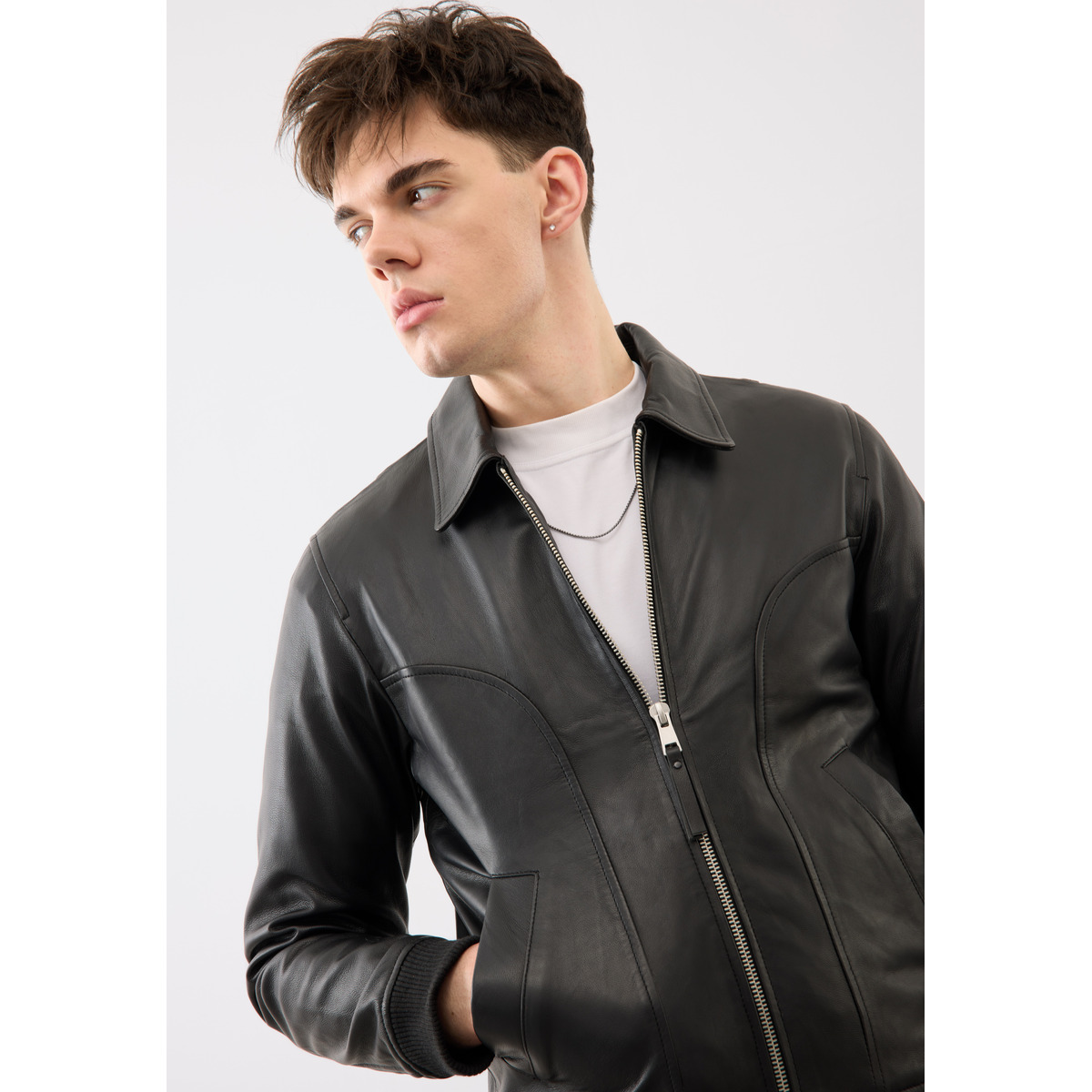 Bolongaro Trevor Beckett Jacket Lederjacke schwarz
