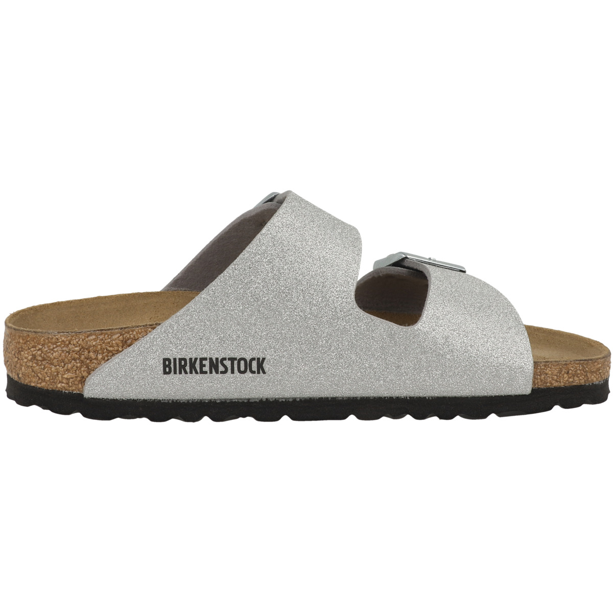 Birkenstock Arizona Synthetik Sandale schmal silber