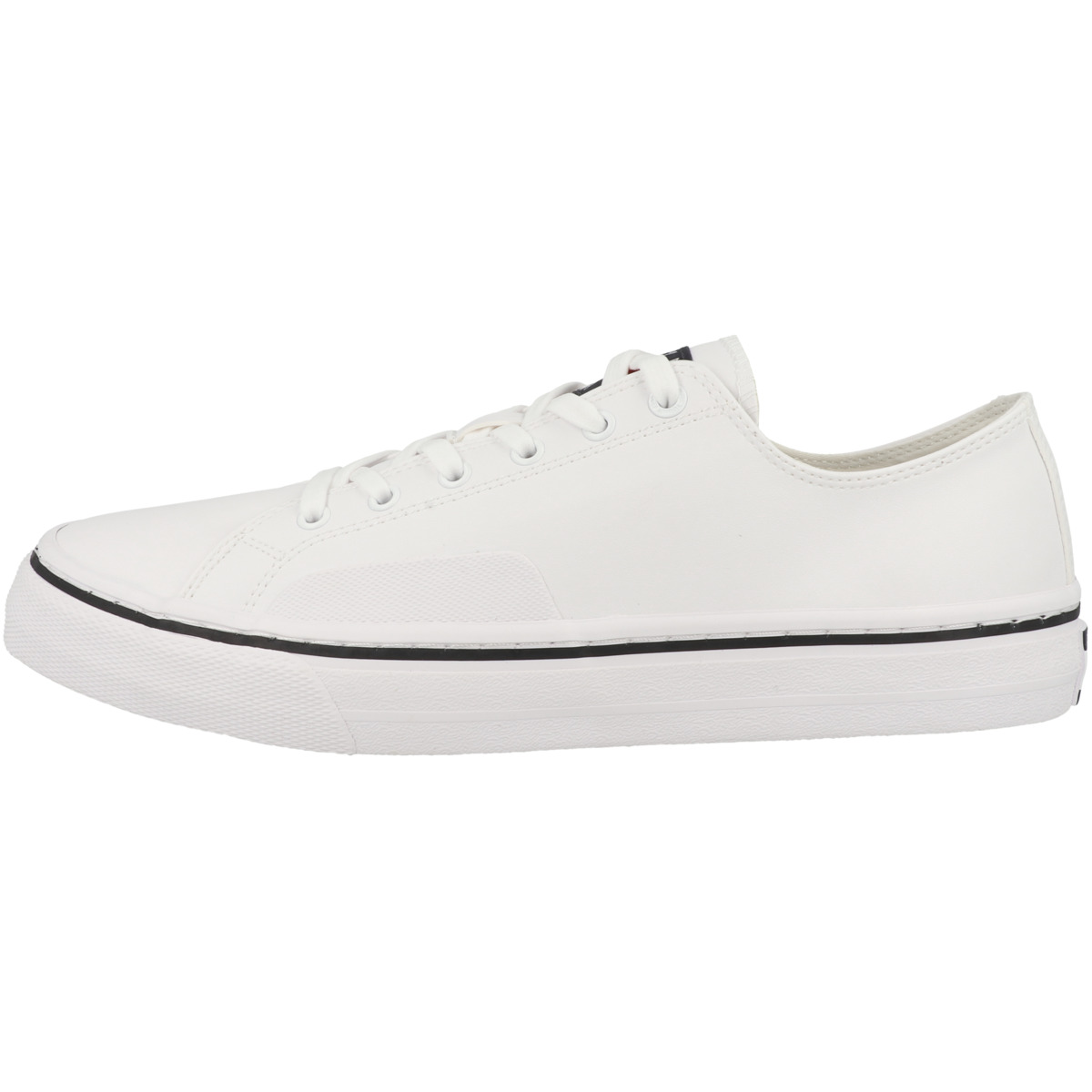 Tommy Hilfiger Tommy Jeans Mens Leather Vulc Sneaker weiss