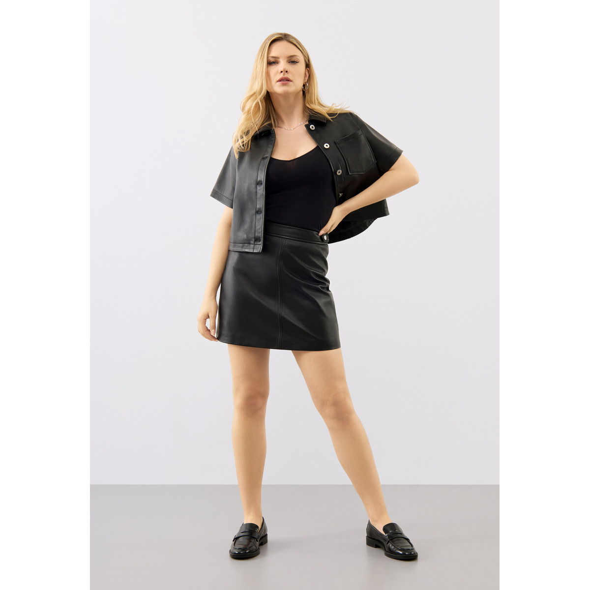 Bolongaro Trevor Peyton Skirt Lederrock schwarz