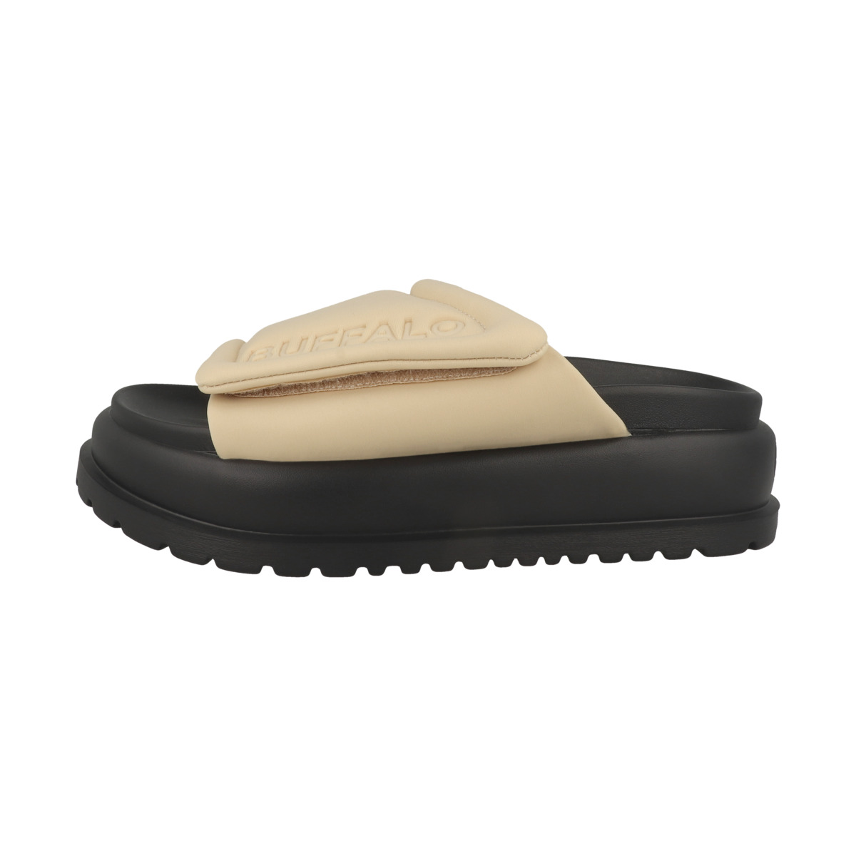 Buffalo Palma Velcro Pantolette creme
