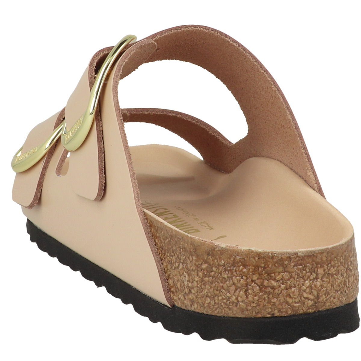 Birkenstock Arizona Big Buckle Naturleder Lack Sandale schmal beige