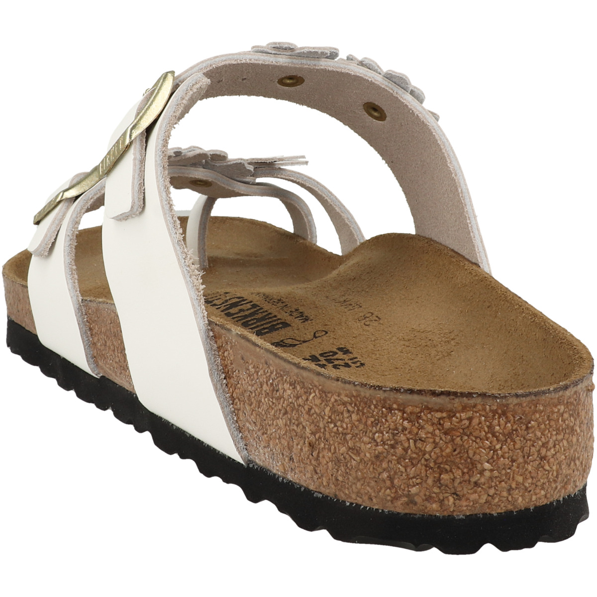 Birkenstock Mayari Flowers Naturleder Sandale normal weiss