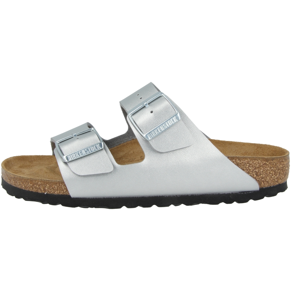 Birkenstock Arizona Birko-Flor Sandale normal silber