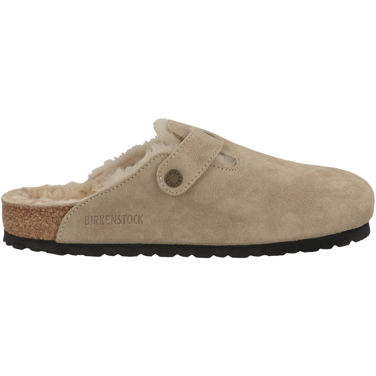 Birkenstock Boston Lammfell Veloursleder Clogs normal beige
