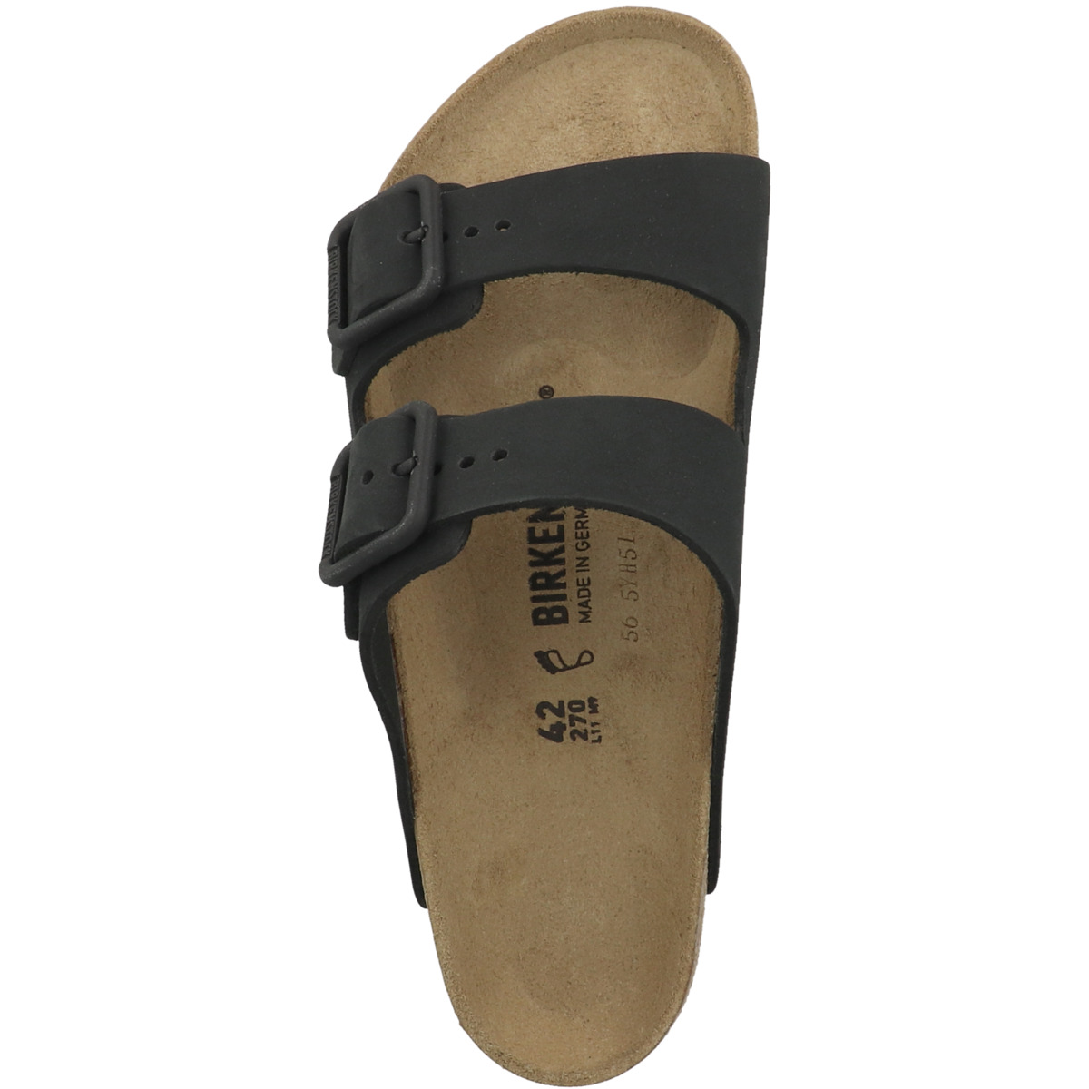 Birkenstock Arizona Wire Buckle Nubukleder Sandale normal schwarz