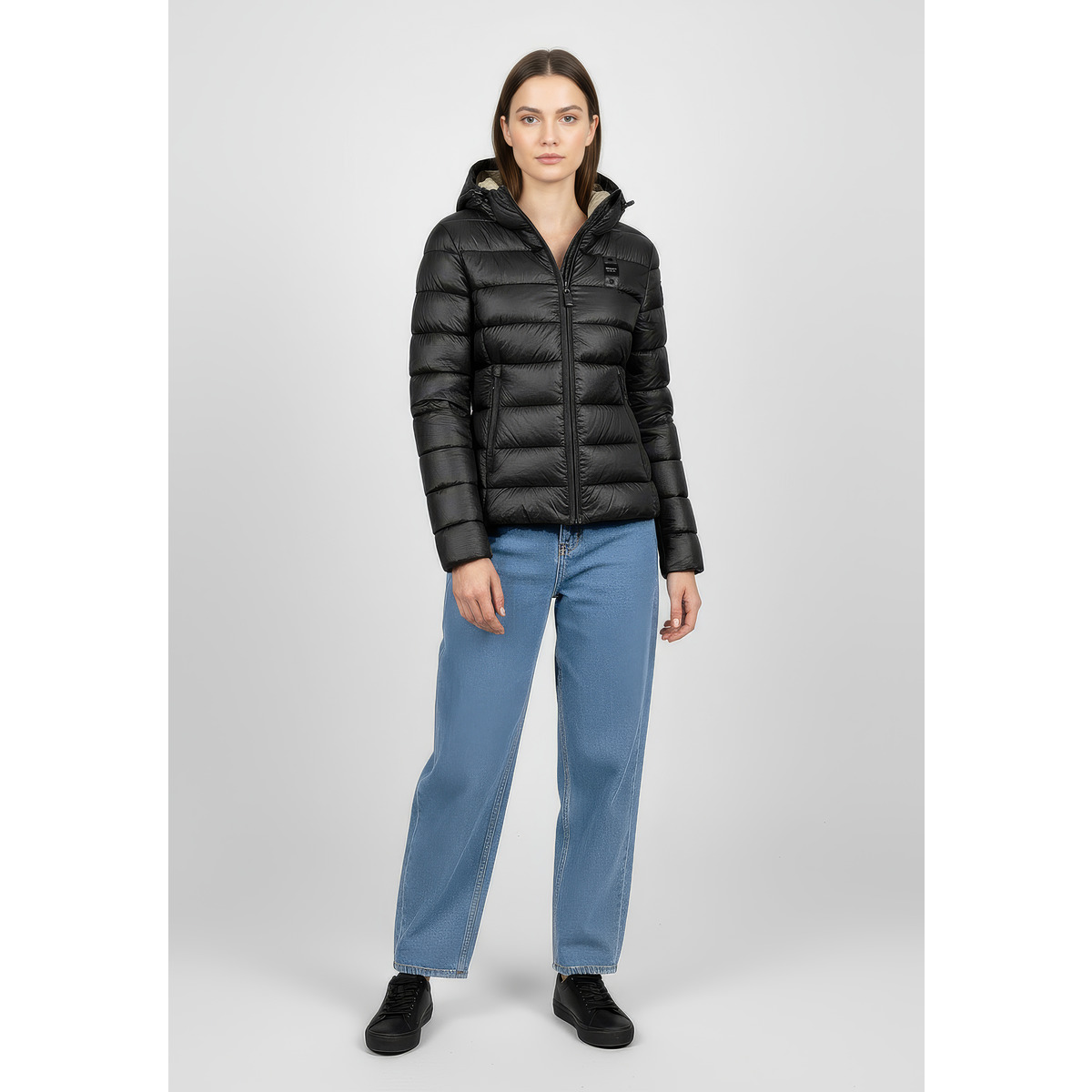 Blauer Caroll Steppjacke schwarz