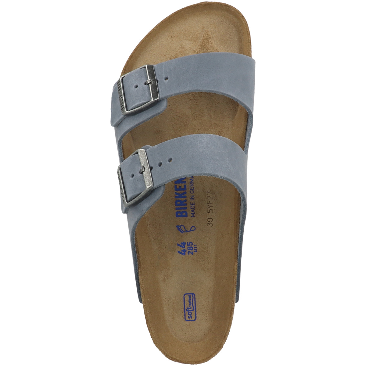 Birkenstock Arizona SFB Nubukleder geölt Sandale Weichbettung normal blau