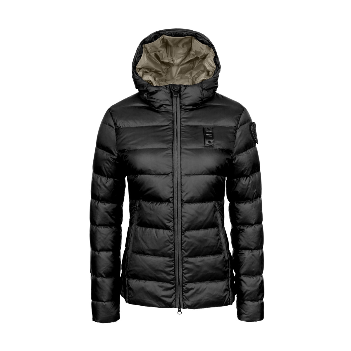 Blauer Charme Daunenjacke schwarz