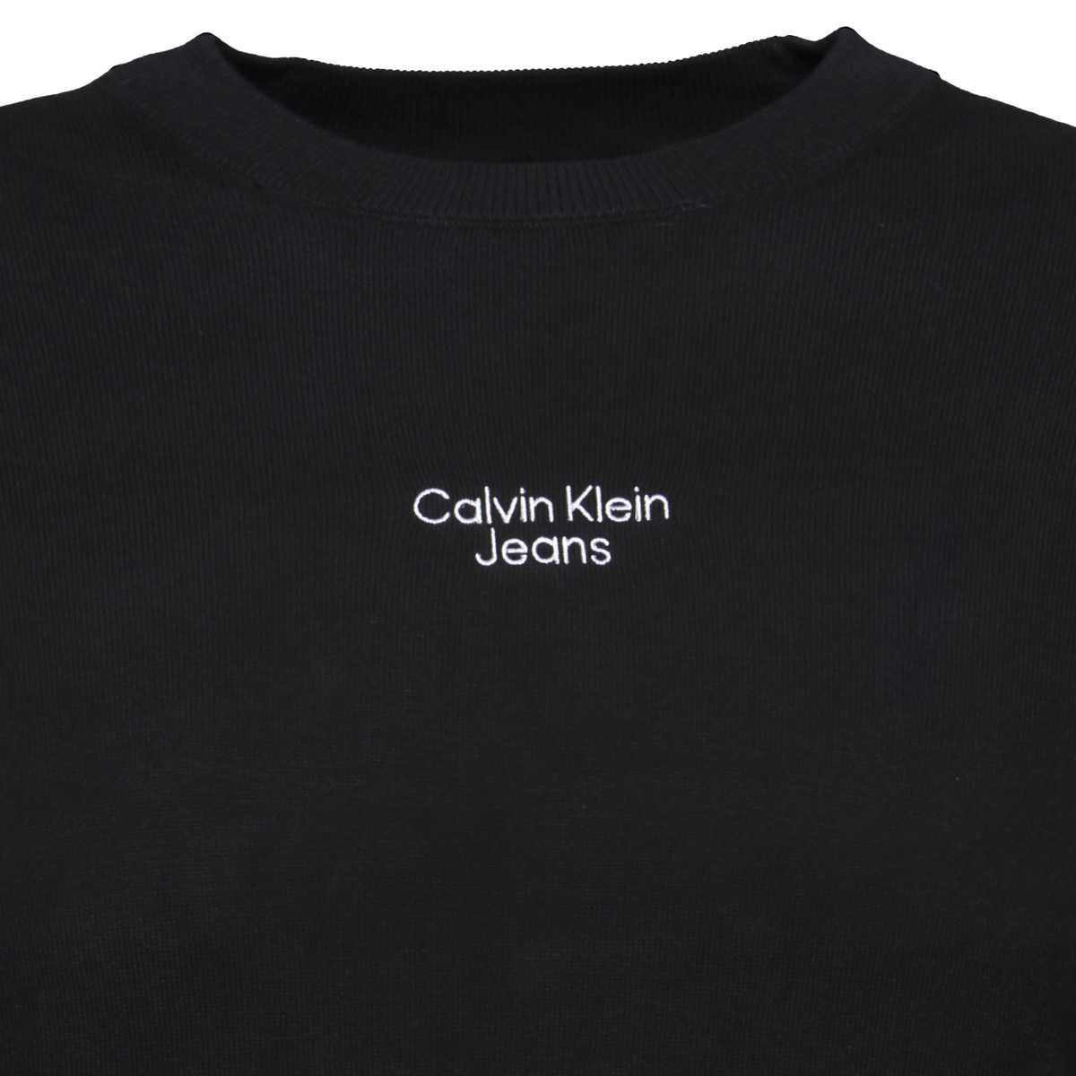 Calvin Klein Jeans Stacked Logo Crew Neck Sweatshirt schwarz