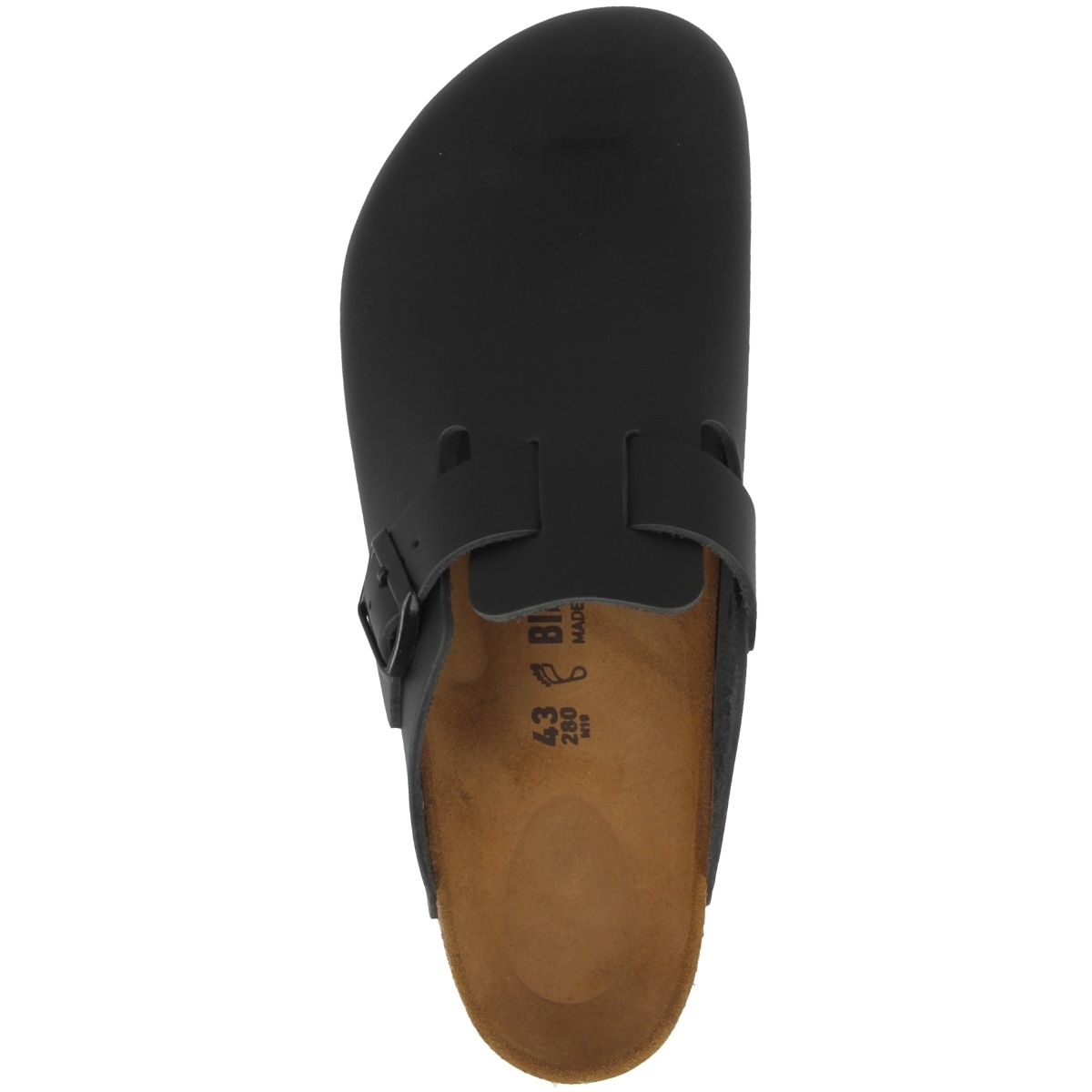 Birkenstock Boston Glattleder Clogs normal schwarz