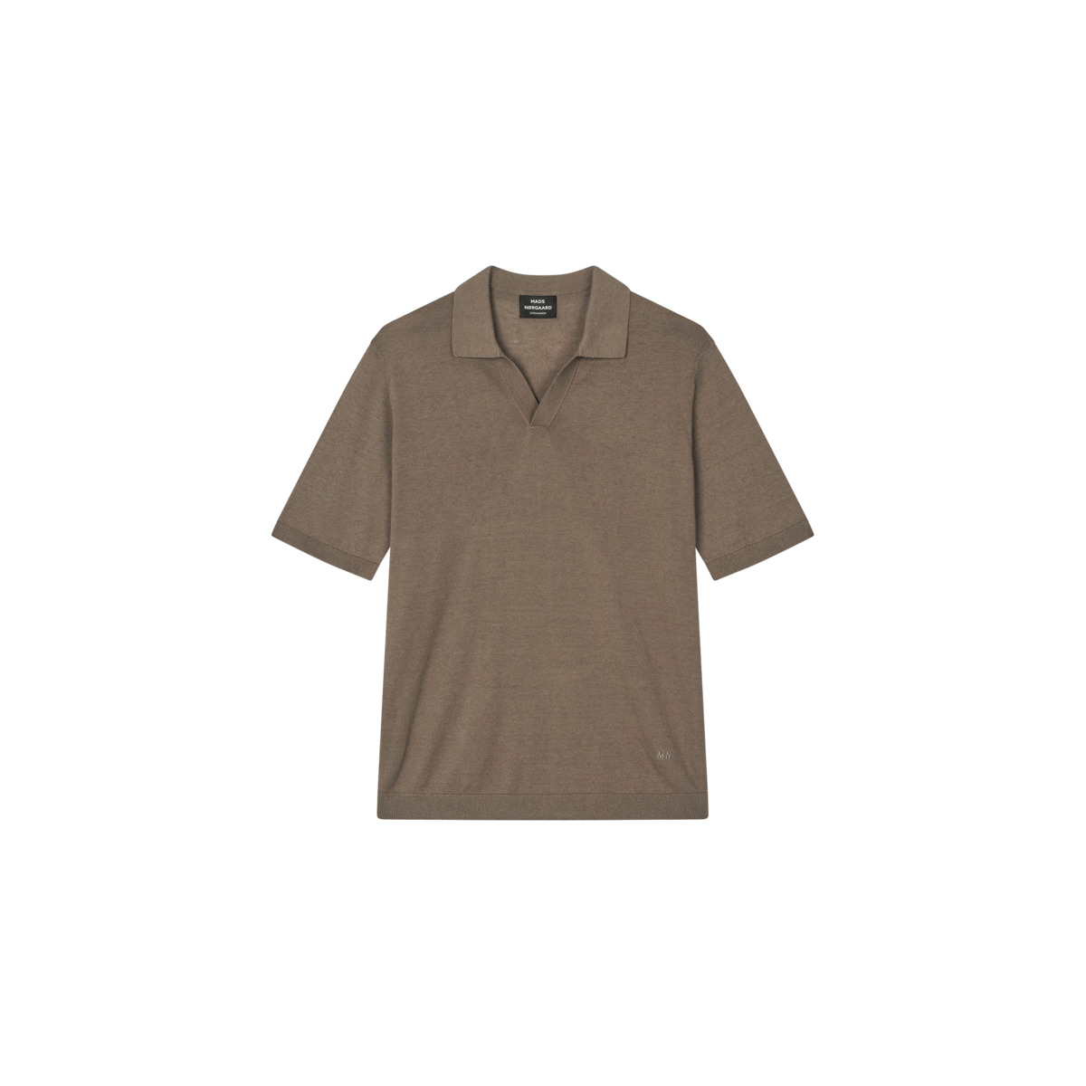 Mads Norgaard Cotton Lino Theo Polo Poloshirt braun
