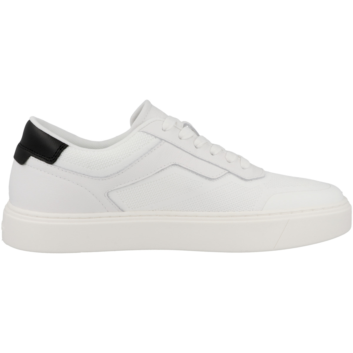 Calvin Klein Low Top Lace Up Knit Sneaker weiss