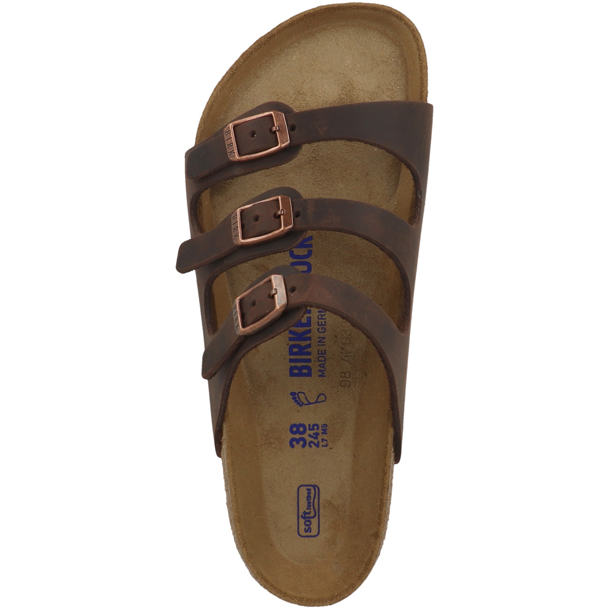 Birkenstock Florida SFB geöltes Nubukleder Sandale Weichbettung normal dunkelblau