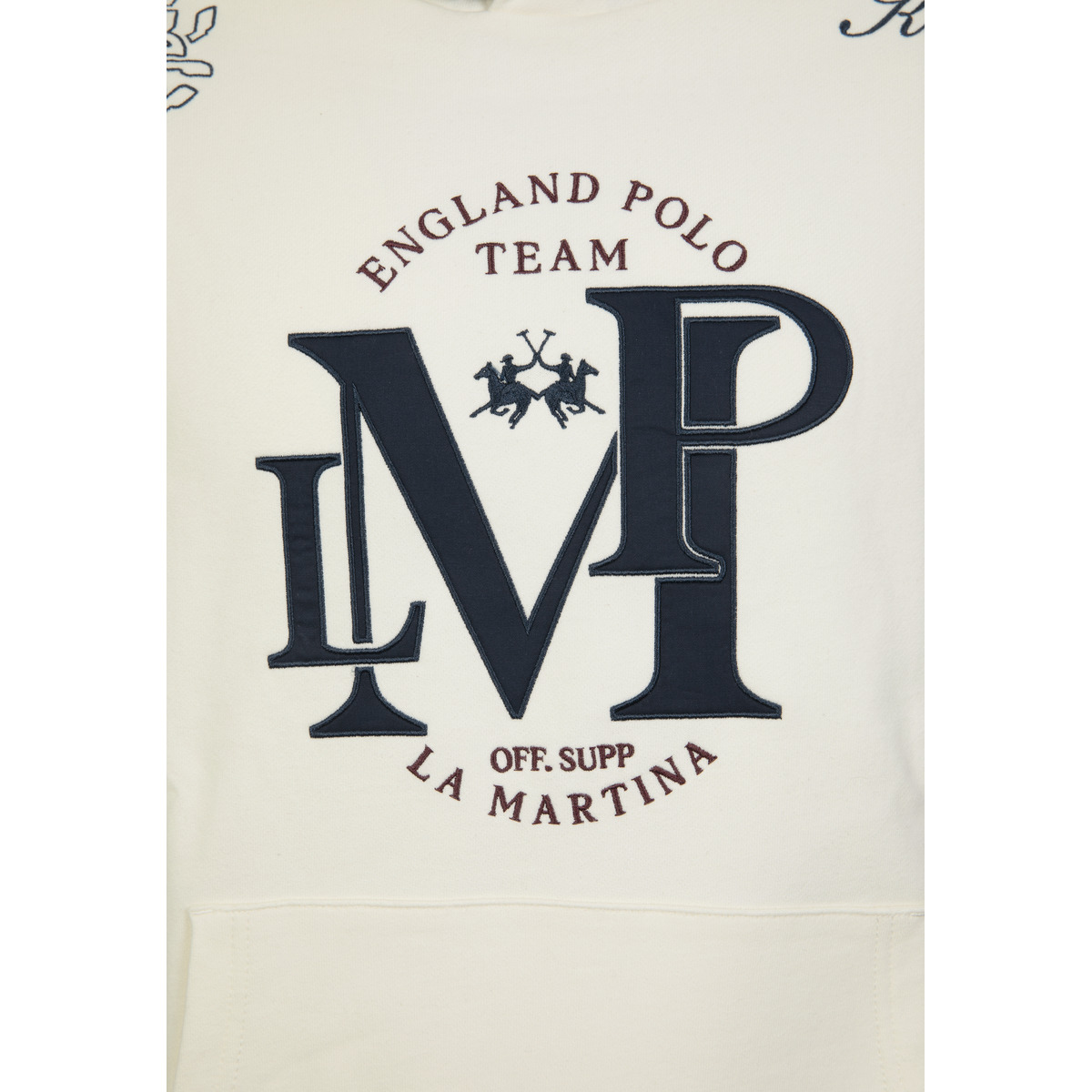 La Martina MBF309 Kapuzenpullover creme